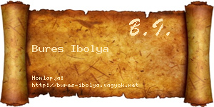 Bures Ibolya névjegykártya