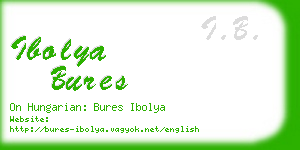 ibolya bures business card